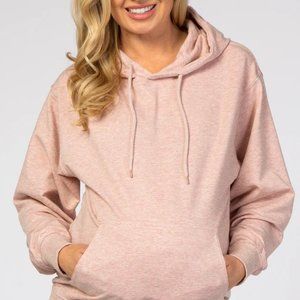 Pink Basic Hooded Maternity Sweatshirt from PinkBlush